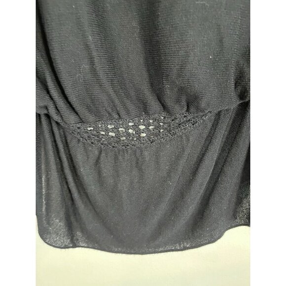 Guess Sweater Women L Black Crochet Y2K Goth Neutral Minimalist 80s Retro Soft - Picture 7 of 9